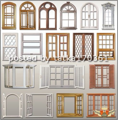 12 Wooden House Windows PSD Images 12 Wooden House Windows PSD Images